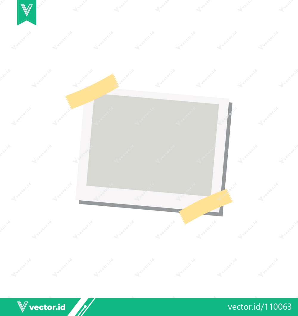 Premium Vector dari Blank Photo Frame with Yellow Tape