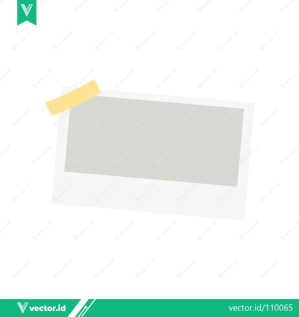 Premium Vector of Vintage Photo Frame with Yellow Tape
