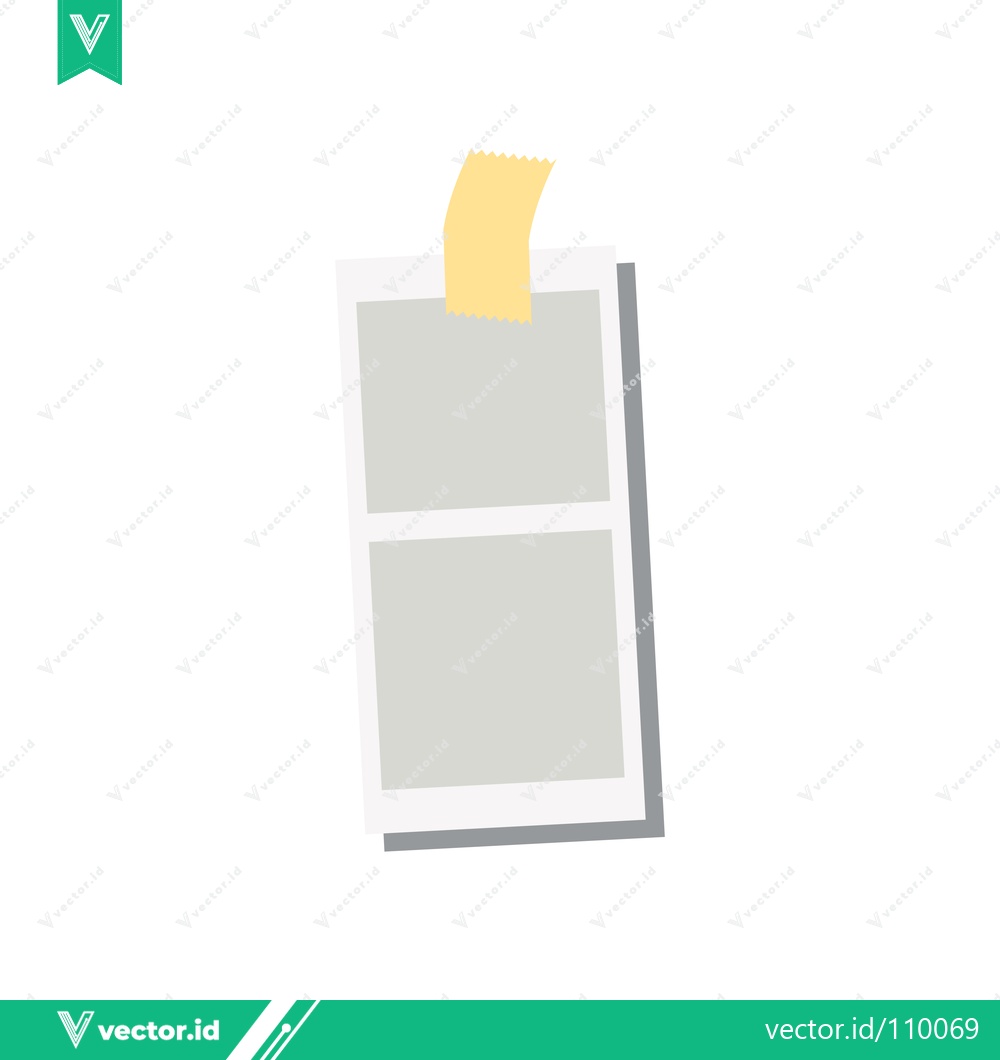 Premium Vector dari Two Empty Photo Frames Taped Together
