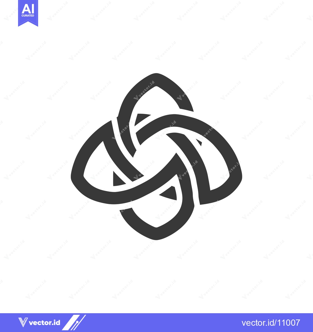 Premium Vector of Abstract black and white graphic design of an interlocked shape