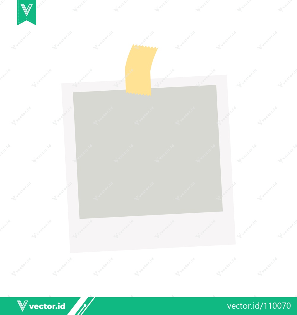 Premium Vector dari Blank Photo Frame with Yellow Tape