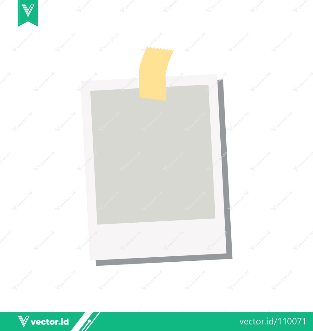 Premium Vector dari Blank Polaroid Photo Frame with Yellow Tape