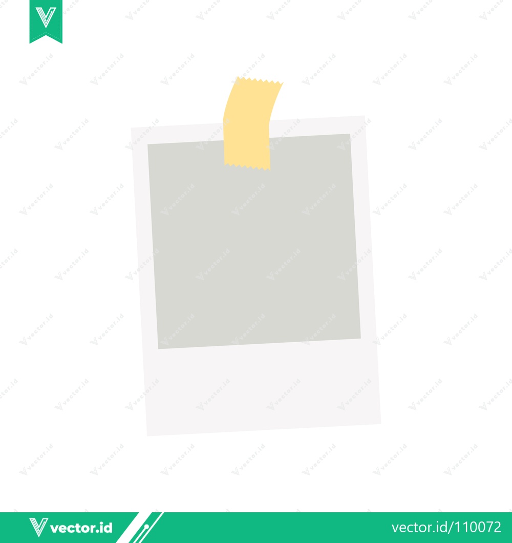 Premium Vector dari Polaroid Photo Frame with Yellow Tape