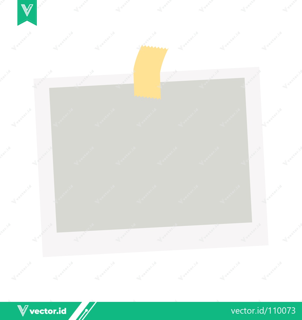 Premium Vector of Blank Photo Frame with Yellow Tape