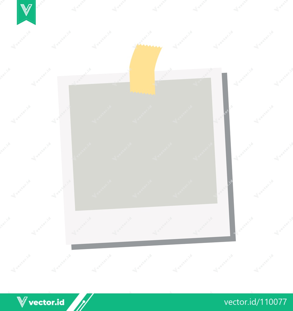 Premium Vector of Blank Photo Frame with Yellow Tape