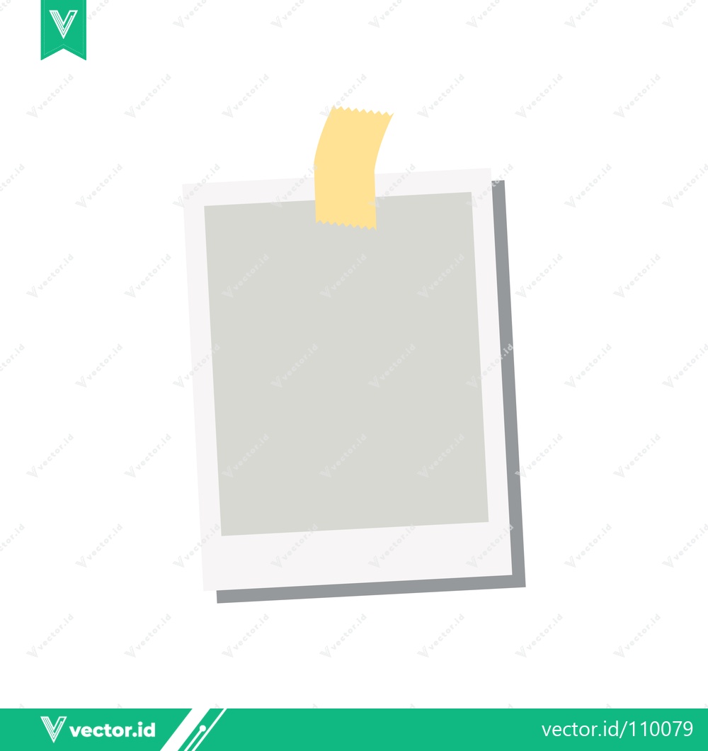 Premium Vector of Blank Photo Frame with Yellow Tape