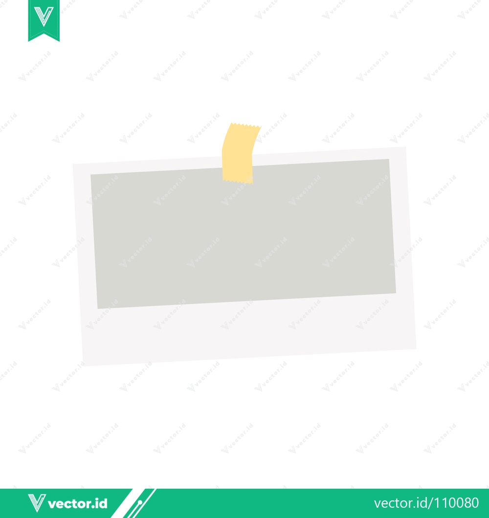 Premium Vector dari Blank Photo Frame with Yellow Tape