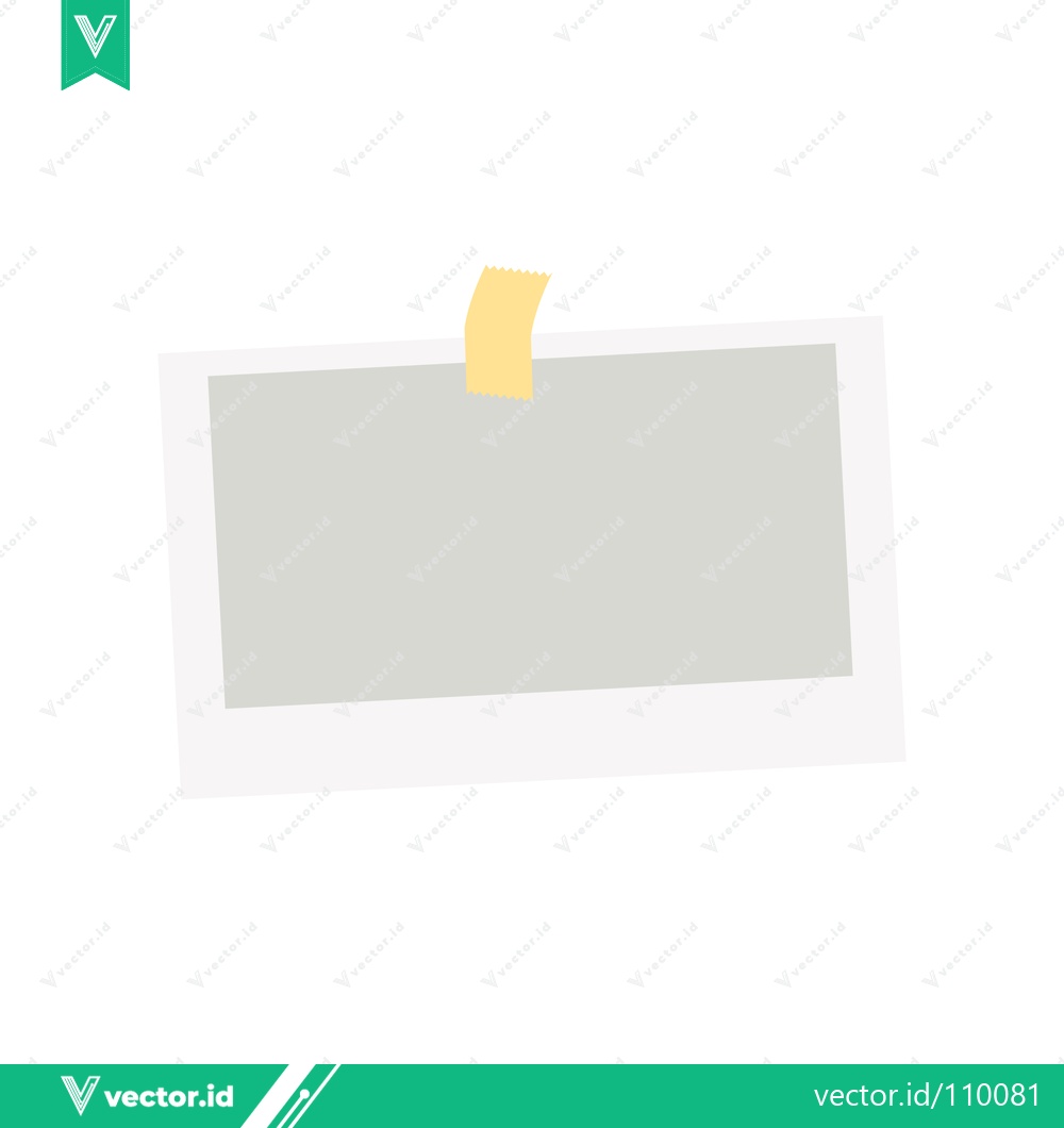 Premium Vector dari Blank Photo Frame with Yellow Tape