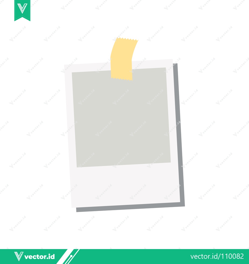 Premium Vector dari Blank Polaroid Photo Frame with Yellow Tape