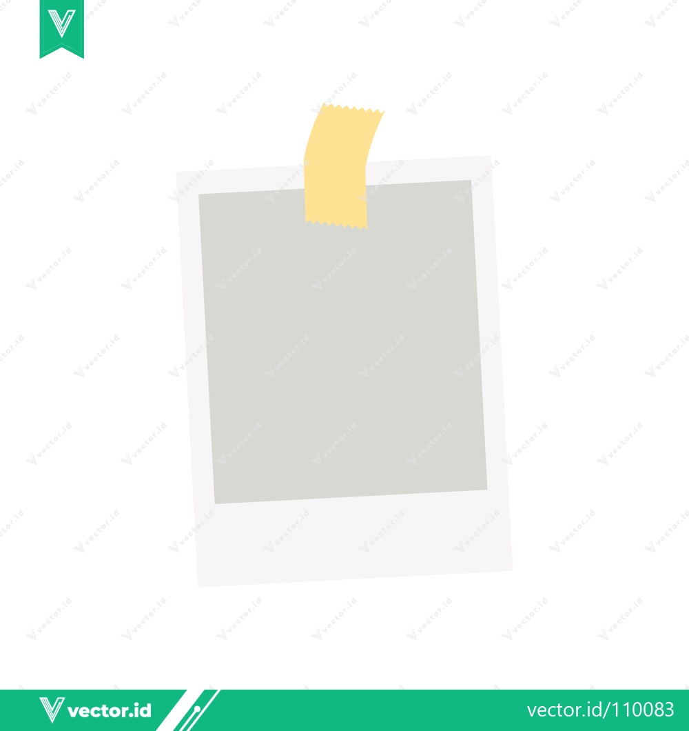 Premium Vector of Blank Photo Frame with Yellow Tape