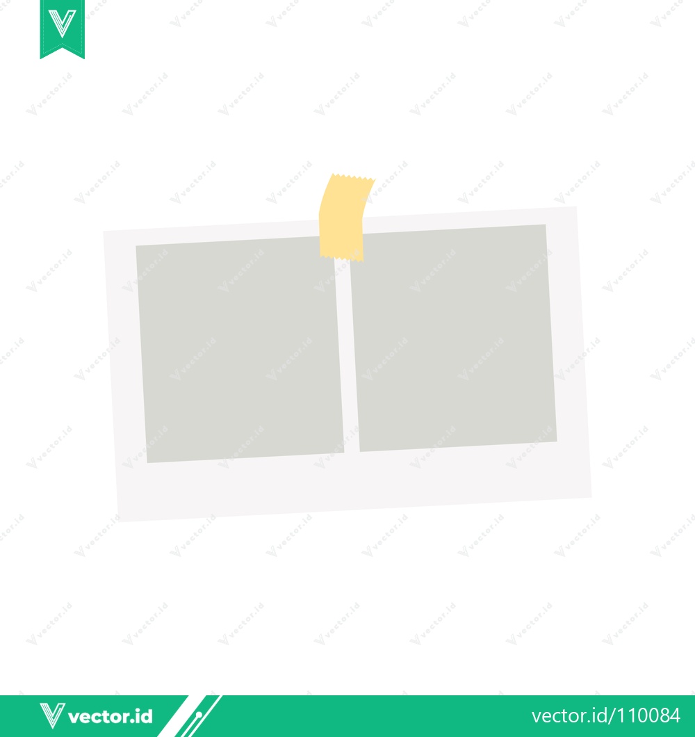 Premium Vector dari Two Blank Photo Frames Taped Together