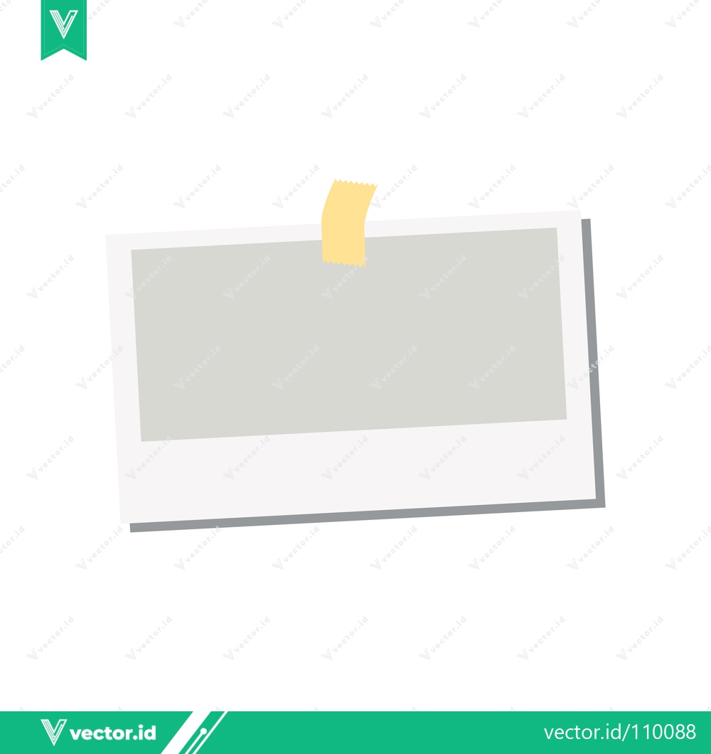 Premium Vector of Blank Instant Photo Frame with Yellow Tape