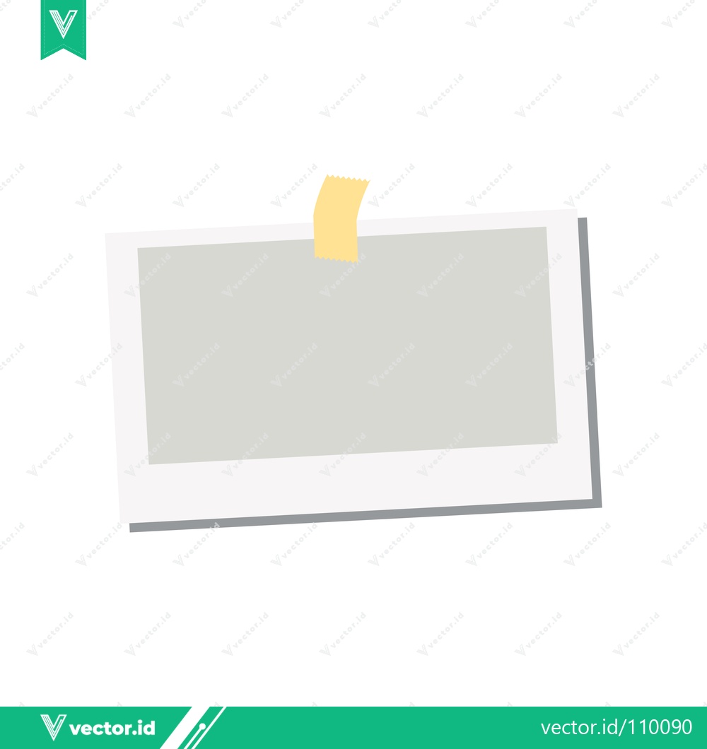 Premium Vector dari Blank Photo Frame with Yellow Tape Icon