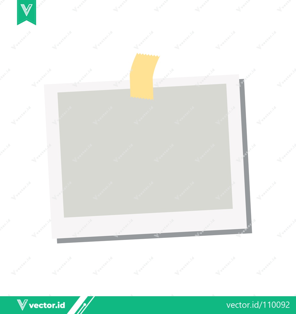 Premium Vector of Blank Photo Frame with Yellow Tape