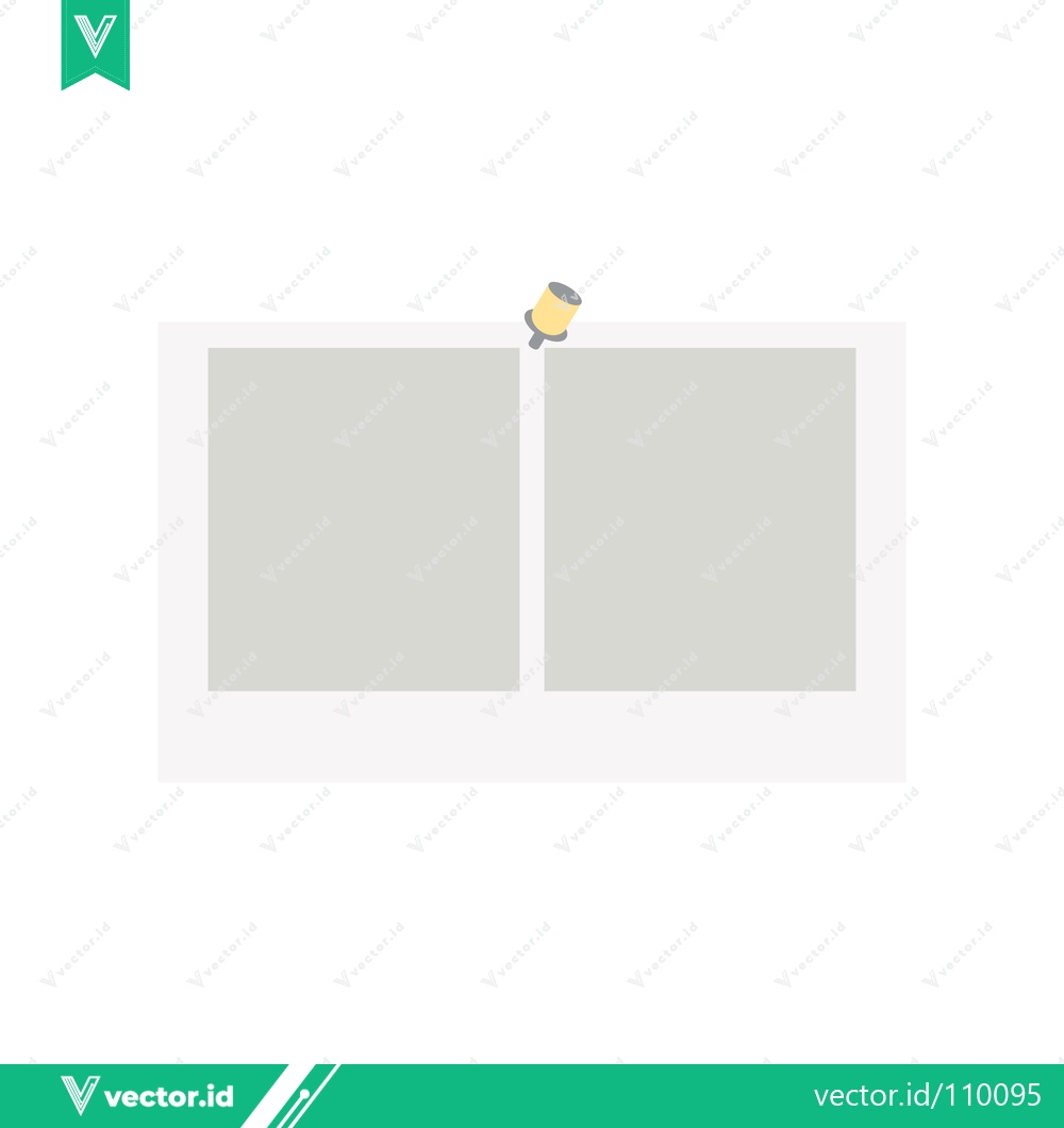 Premium Vector of Two Empty Frames Pinned to a White Board