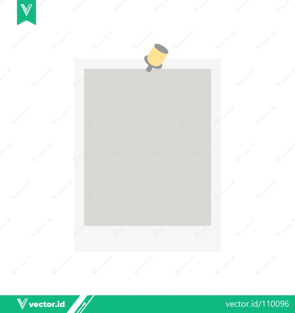 Premium Vector dari Blank Paper Pinned to a Surface with a Pushpin