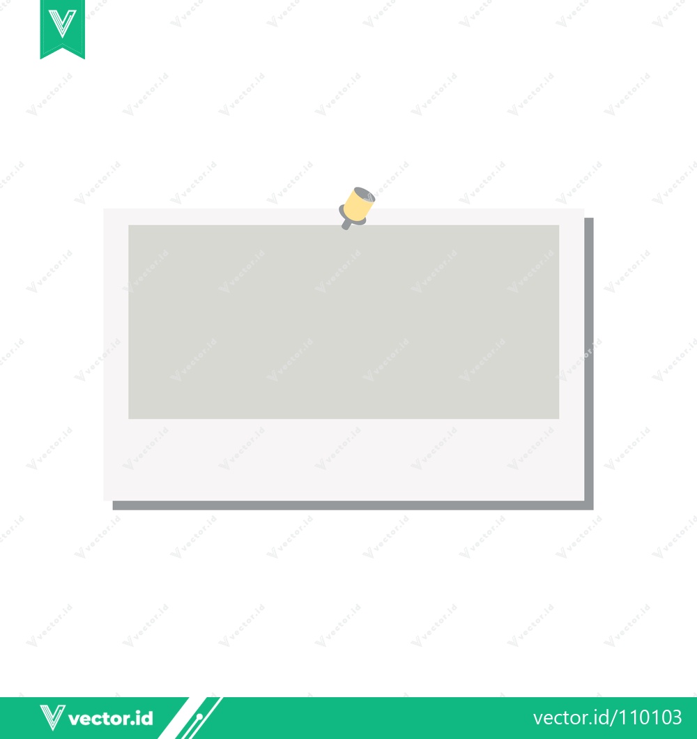 Premium Vector dari Blank Polaroid Photo Frame Pinned to a White Wall