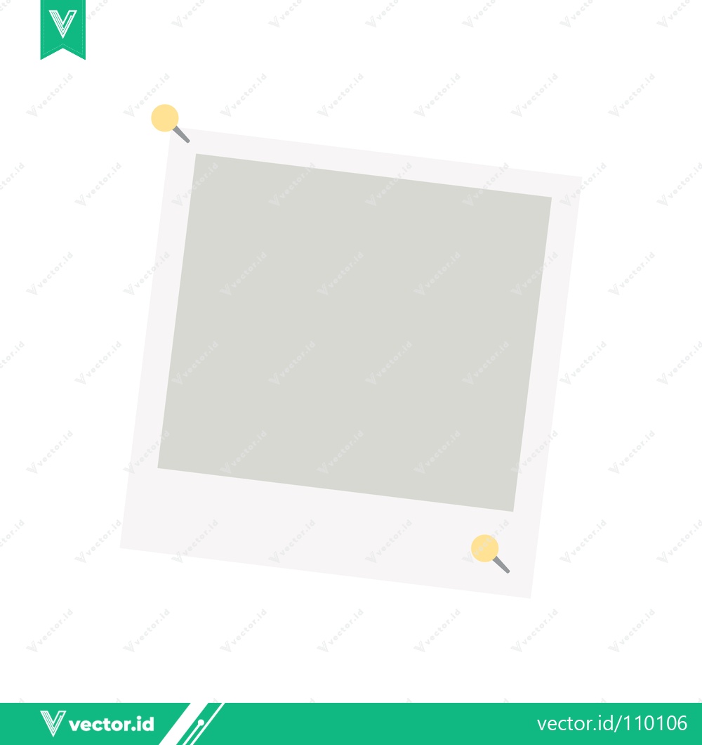 Premium Vector dari Blank Photo Frame Pinned to White Background