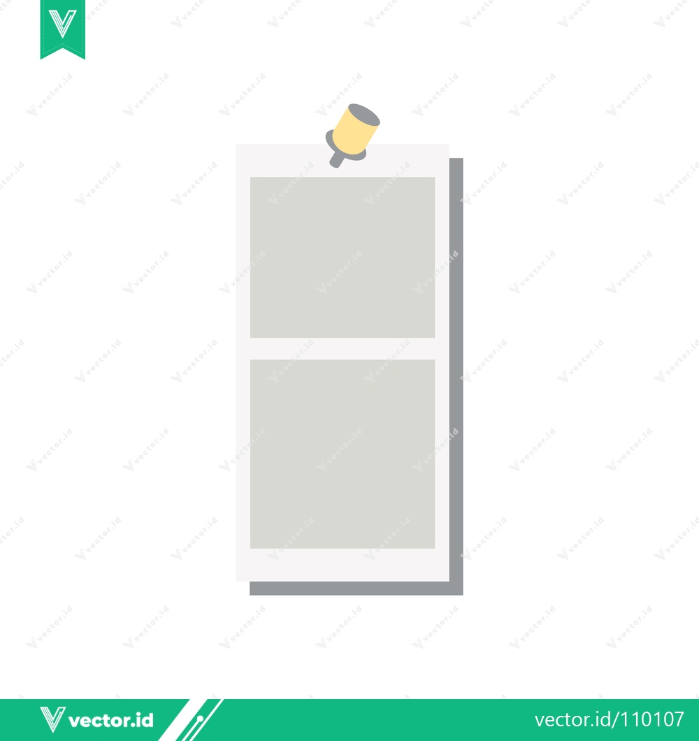 Premium Vector of Illustration of a Double Hung Window with a Push Pin