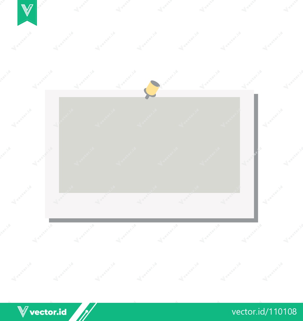 Premium Vector dari Blank Paper Pinned to a Whiteboard with a Pushpin
