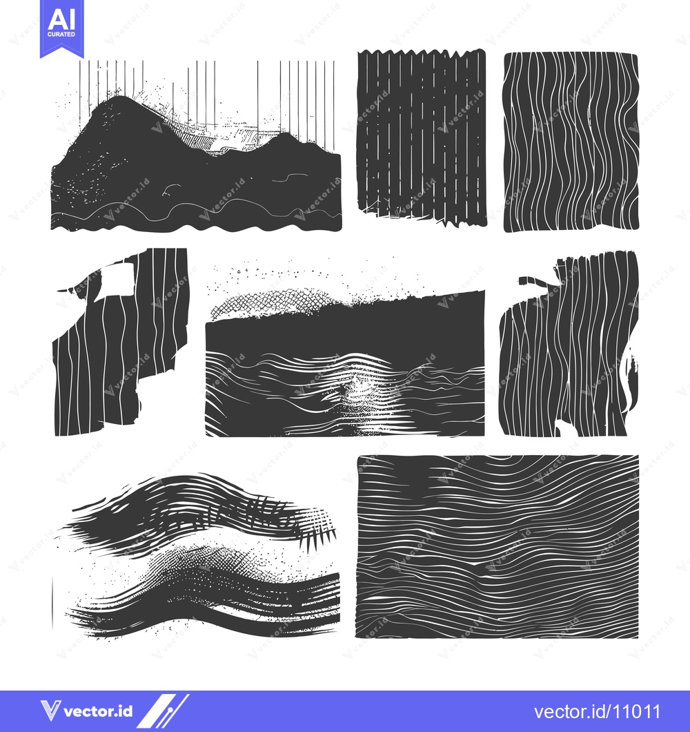 Premium Vector dari Abstract Black and White Graphic Patterns with Various Shapes and Text