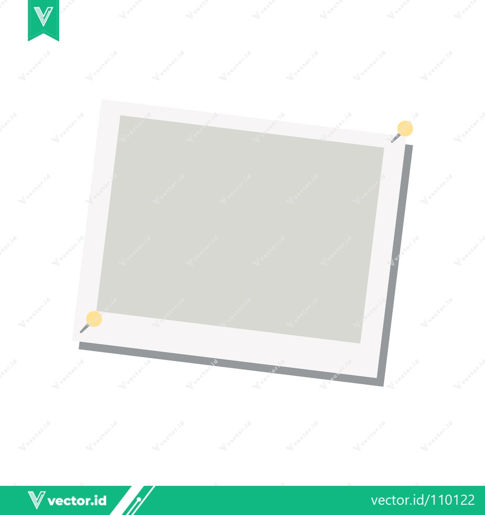 Premium Vector of Minimalist Illustration of a Blank Paper Pinned to a Surface