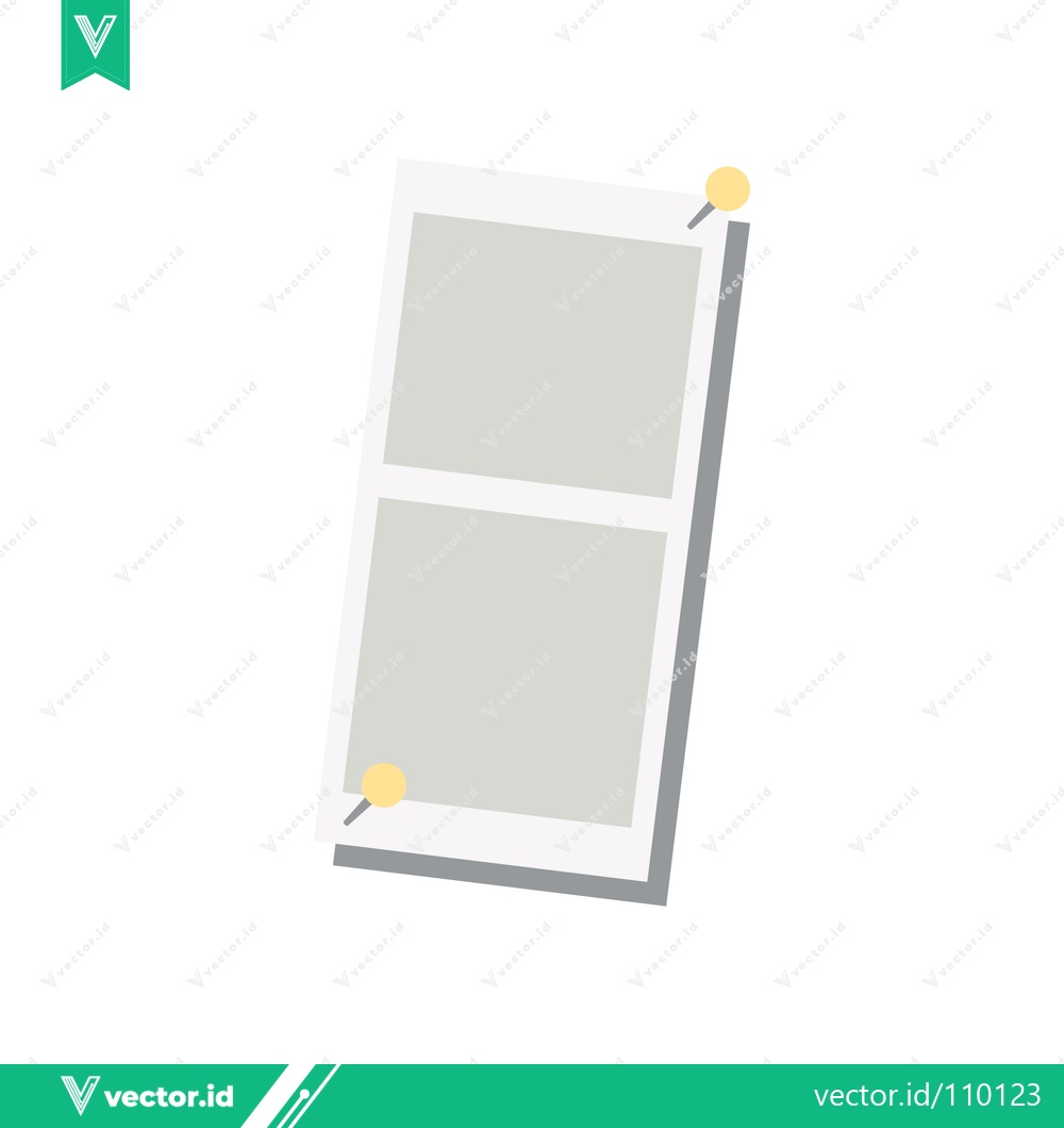 Premium Vector of Two Blank Photo Frames Pinned to a Surface