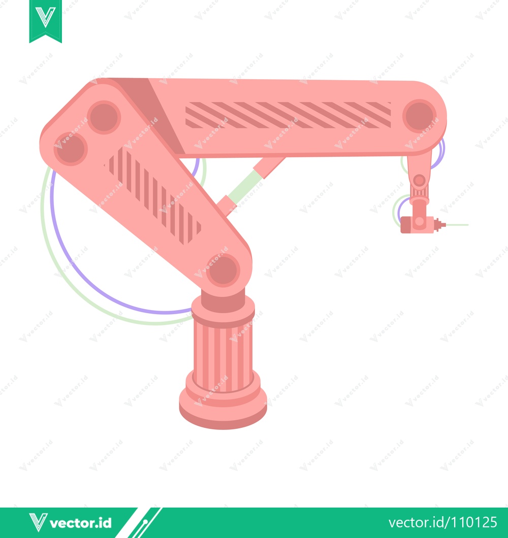 Premium Vector of Robotic Arm Industrial Automation Technology