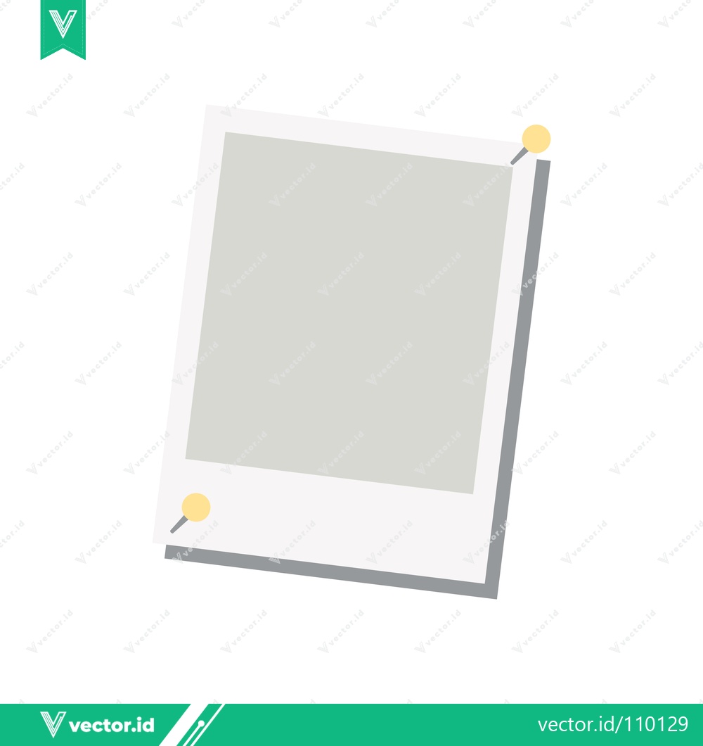Premium Vector dari Blank Photo Frame Pinned to a White Background