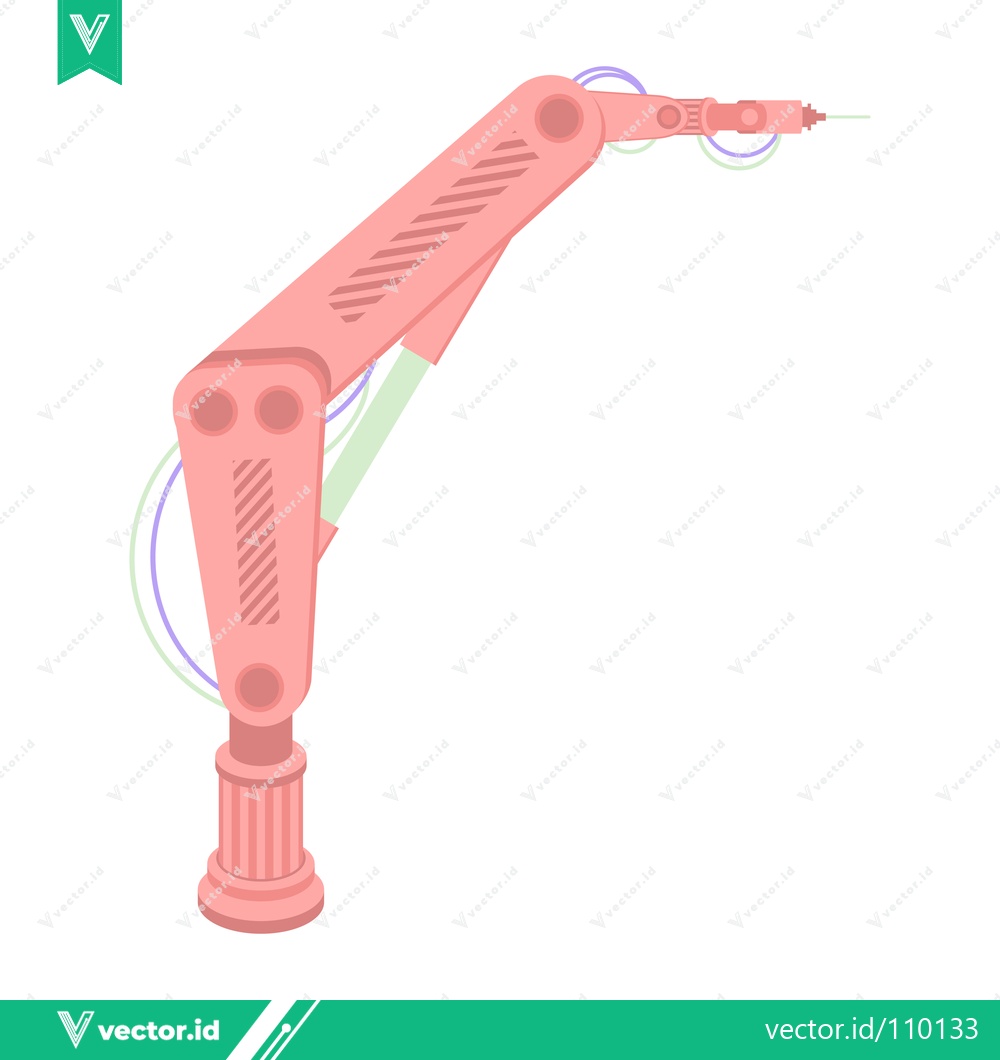 Premium Vector of Robotic Arm Industrial Automation Technology