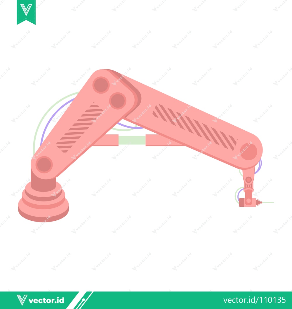 Premium Vector of Robotic Arm Industrial Automation Technology