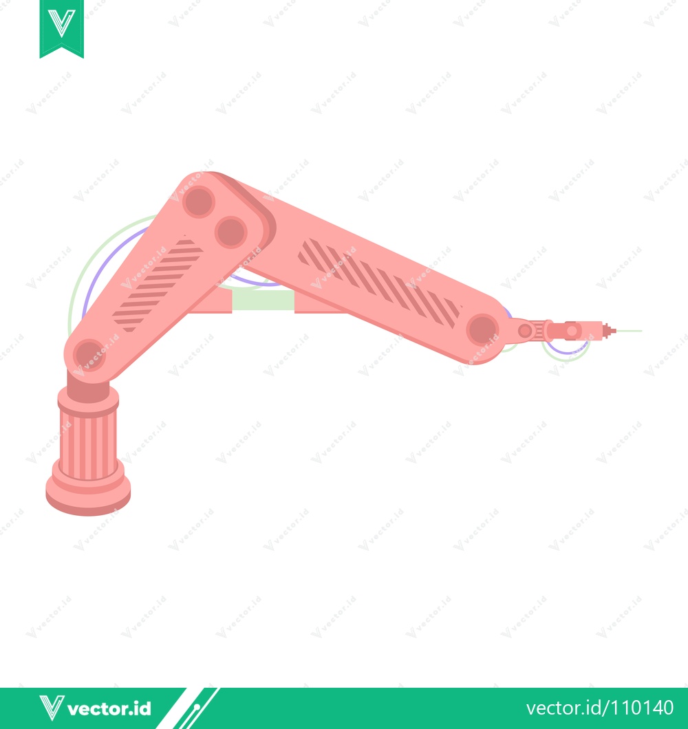 Premium Vector of Robotic Arm Industrial Automation Technology