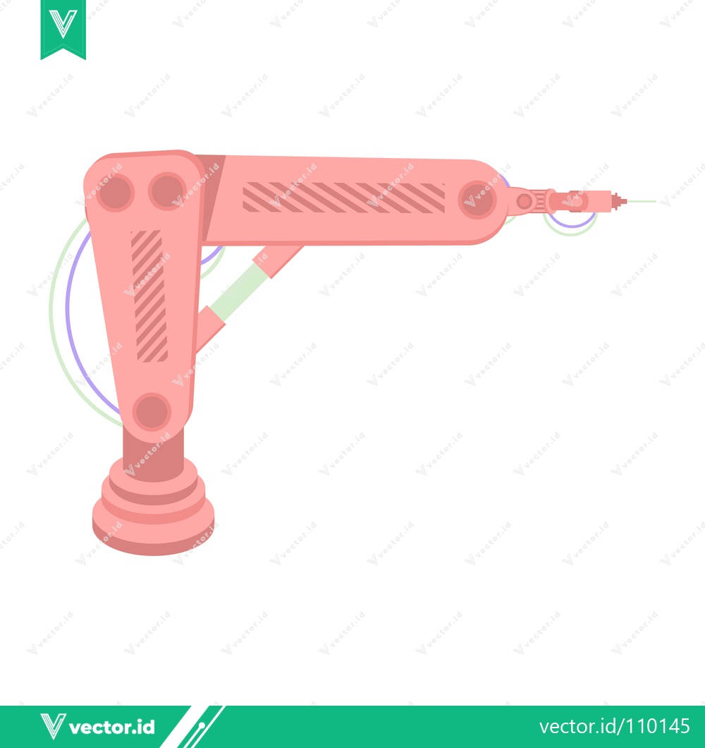 Premium Vector dari Robotic Arm with Precision Tool for Industrial Automation