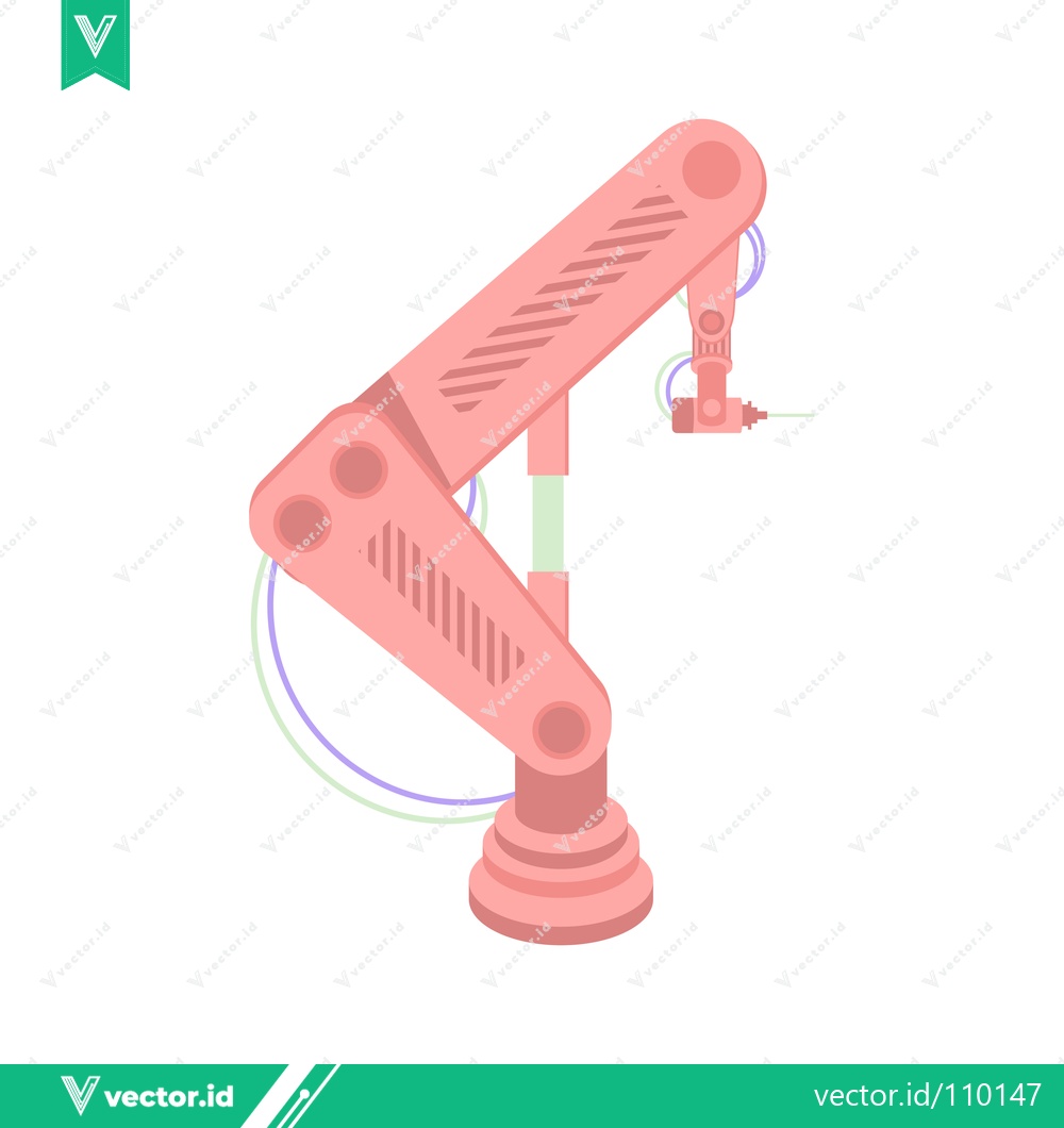 Premium Vector of Robotic Arm Industrial Automation Technology