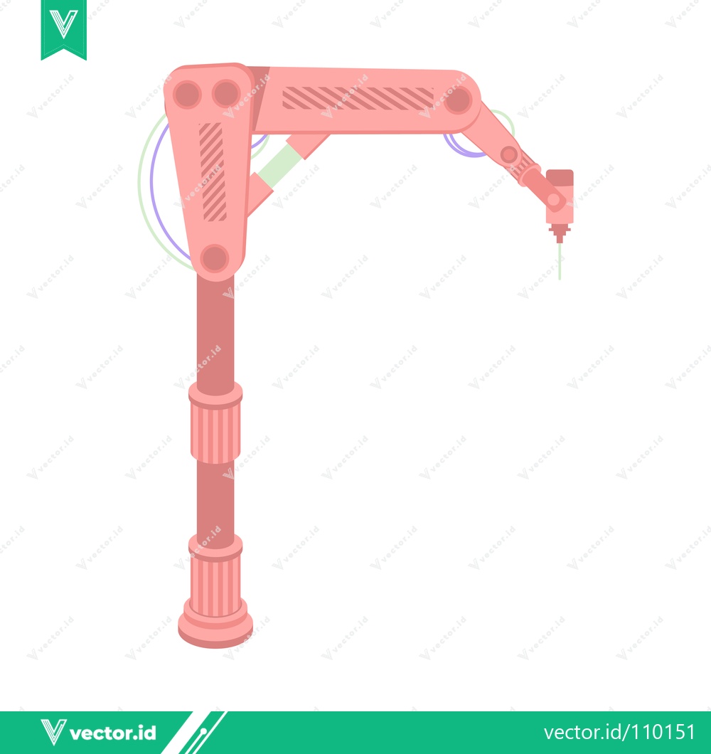 Premium Vector of Robotic Arm Industrial Automation Technology