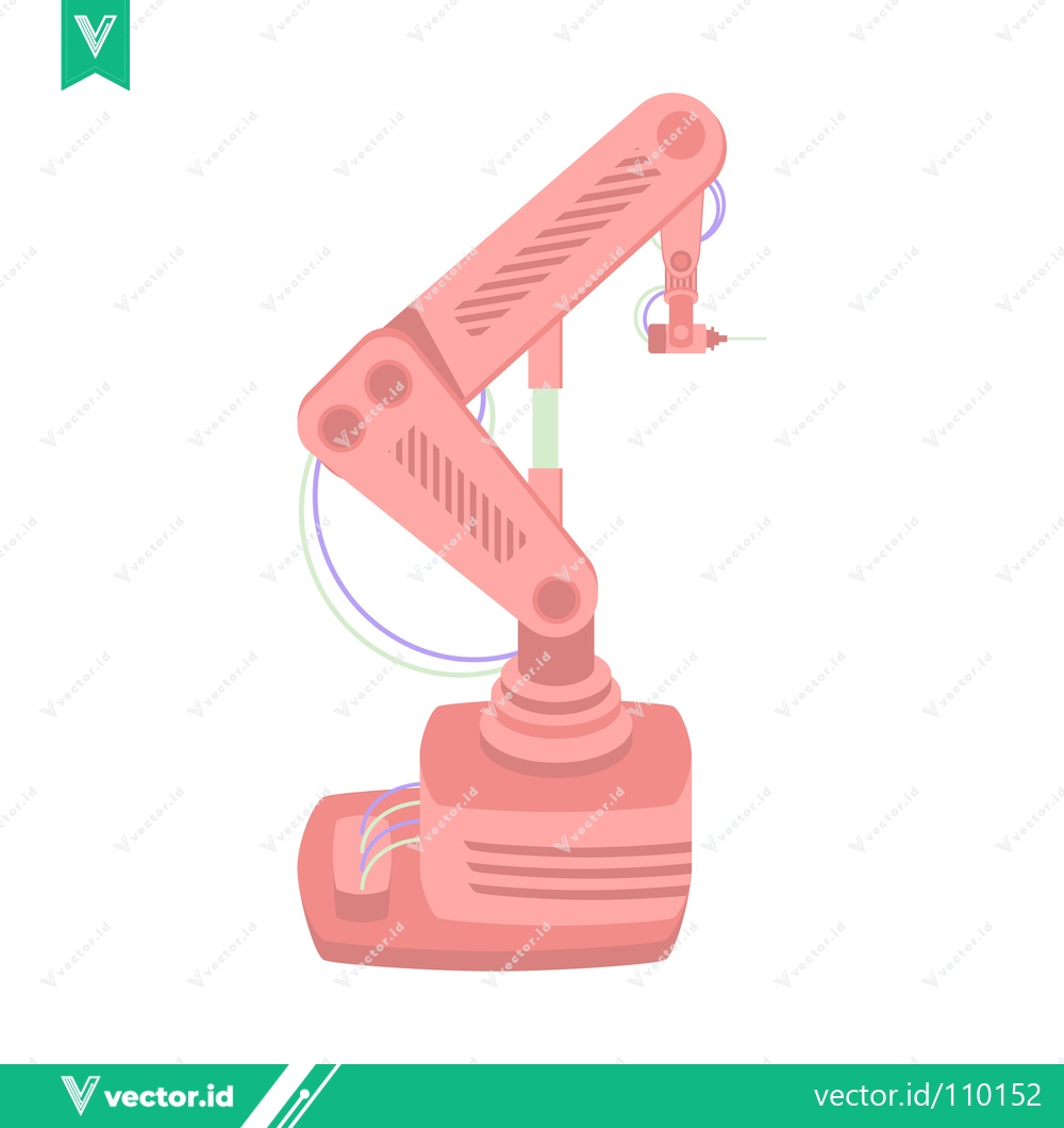 Premium Vector dari Robotic Arm in a Modern Industrial Setting