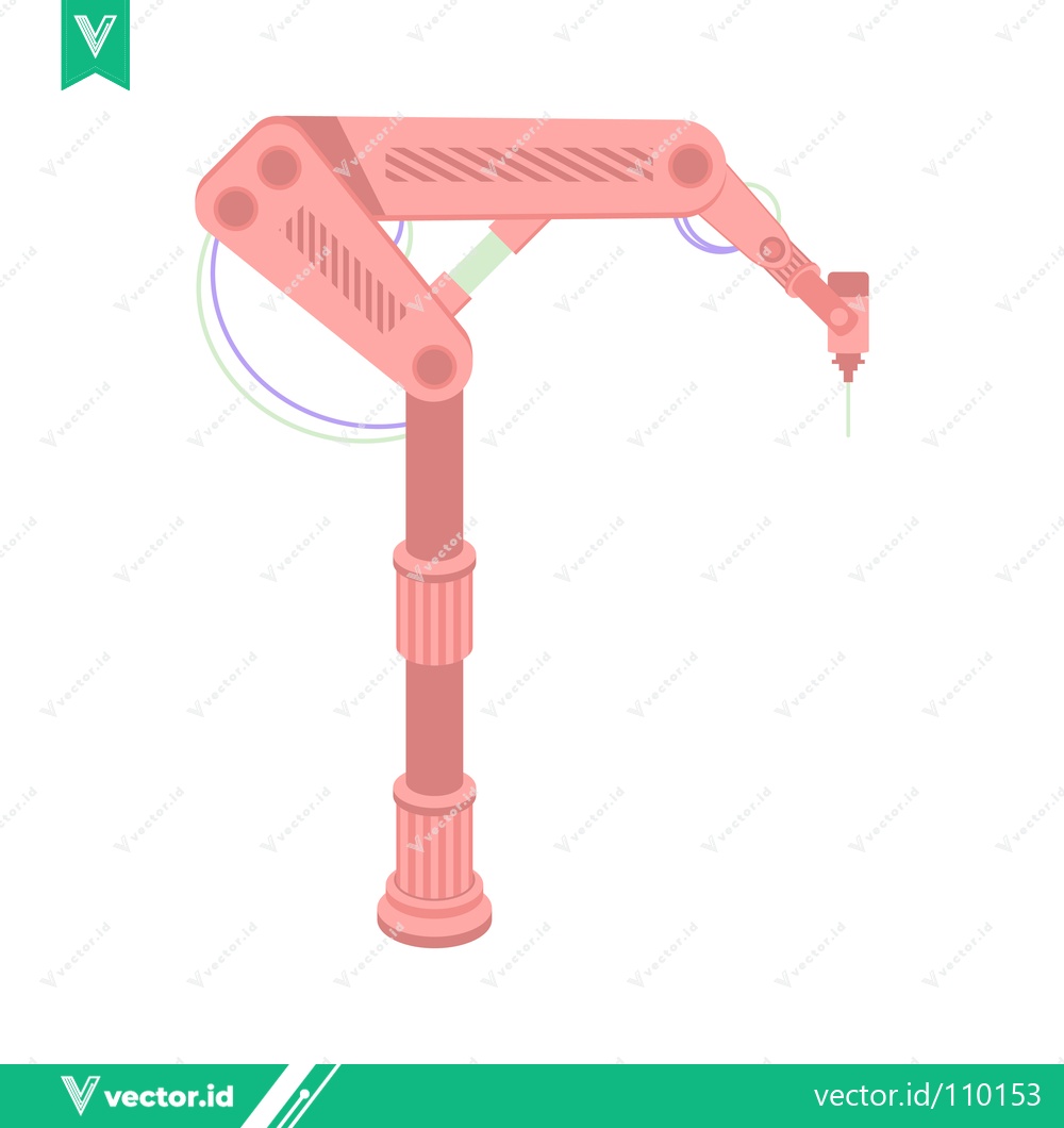 Premium Vector dari Industrial Robotic Arm for Manufacturing and Automation