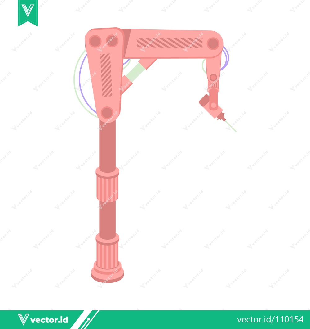 Premium Vector dari Robotic Arm with Precision Tool for Industrial Automation