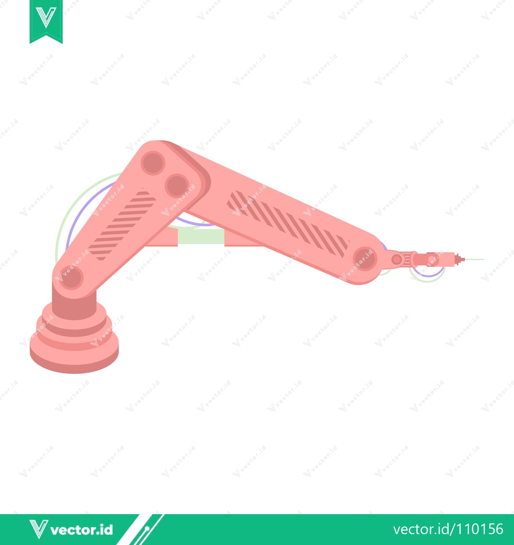 Premium Vector dari Robotic Arm Industrial Automation Technology Vector Illustration