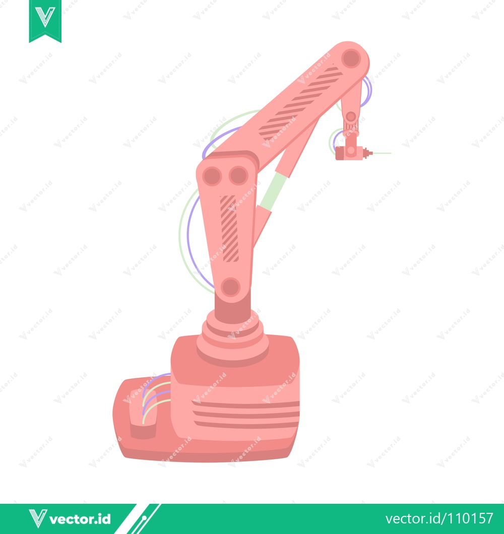 Premium Vector of Robotic Arm Industrial Automation Technology