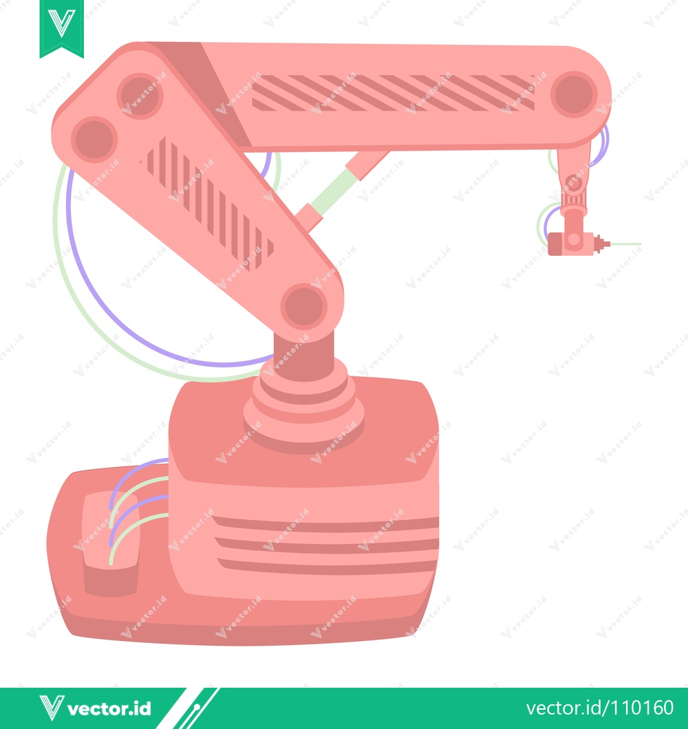 Premium Vector dari Industrial Robotic Arm Machine Automation Technology