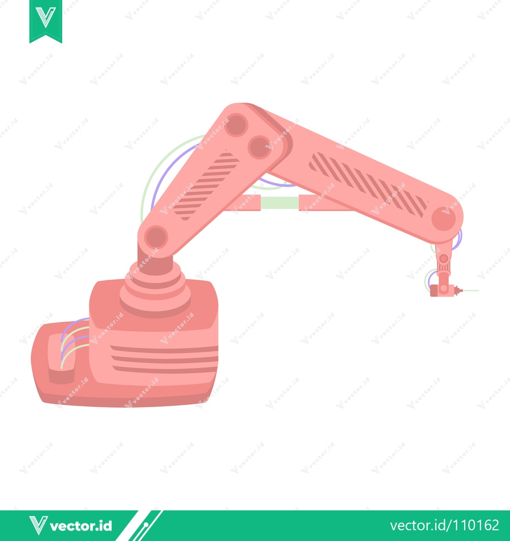 Premium Vector dari Robotic Arm in a Factory Setting