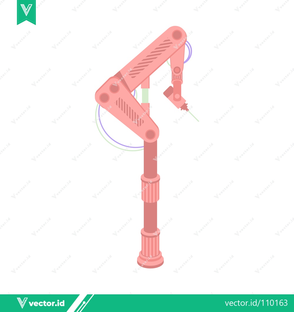 Premium Vector of Robotic Arm for Industrial Automation and Manufacturing Processes