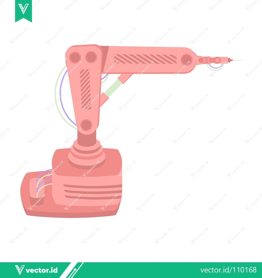 Premium Vector dari Industrial Robotic Arm Machine Technology