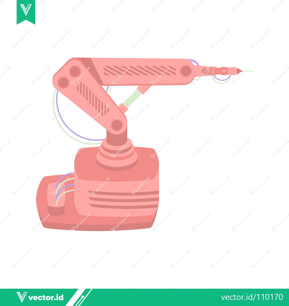 Premium Vector dari 3D Printer Robotic Arm Industrial Technology Illustration