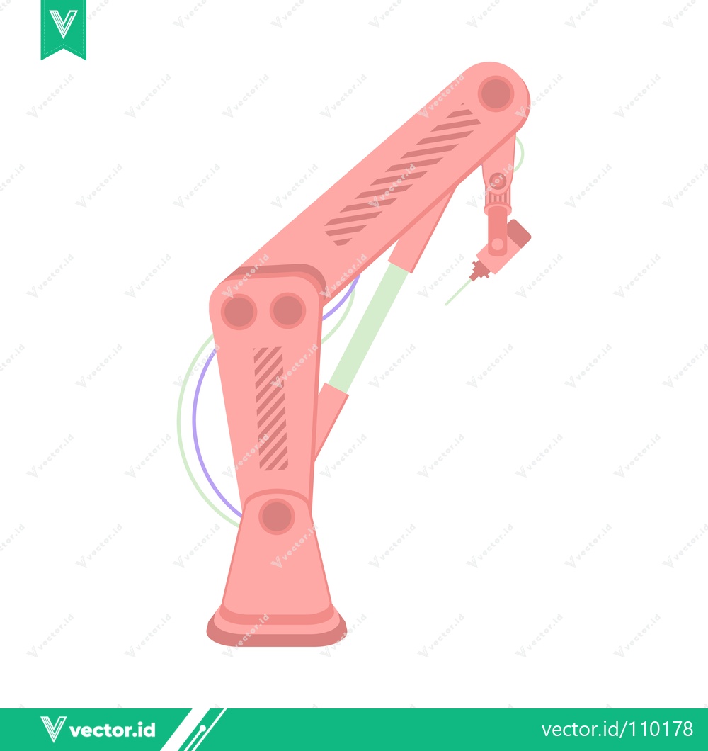 Premium Vector dari Robotic Arm with Precision Tool in Industrial Setting