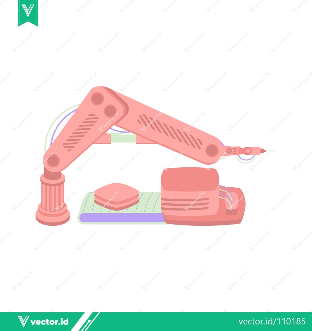 Premium Vector dari Robotic Arm in a Factory Setting