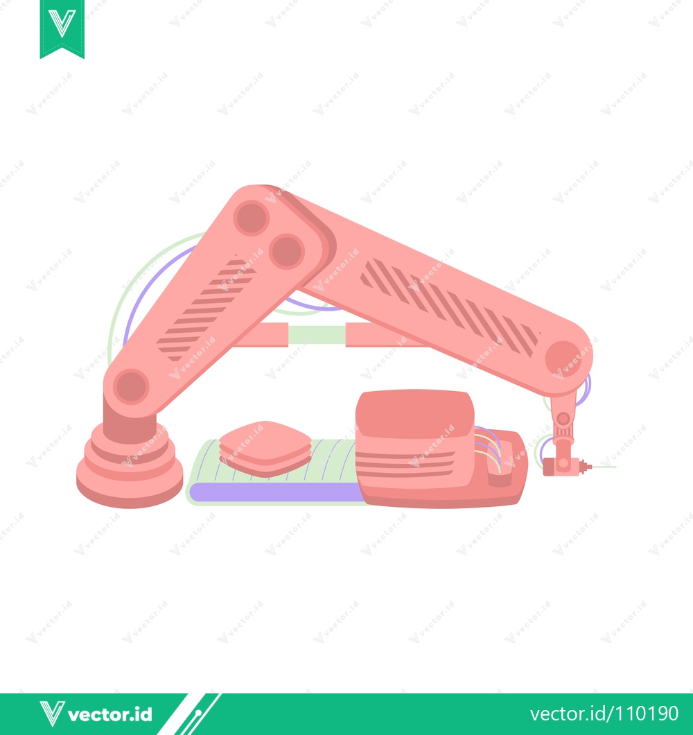 Premium Vector dari Automated Robotic Arm in Industrial Setting
