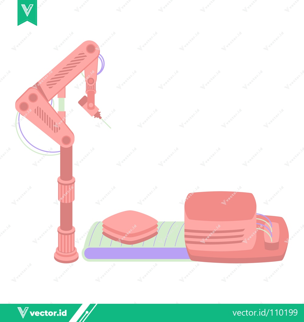 Premium Vector dari Robotic Arm and Medical Equipment Illustration