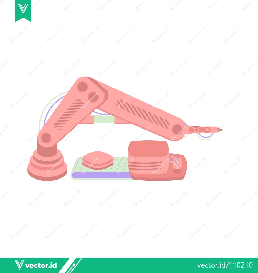 Premium Vector dari Robotic Arm Picking Up Small Object
